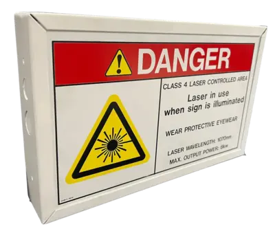 IPG CEU00003594XXXXU Lighted Beam On Warning Sign | Li10 Laser (2)