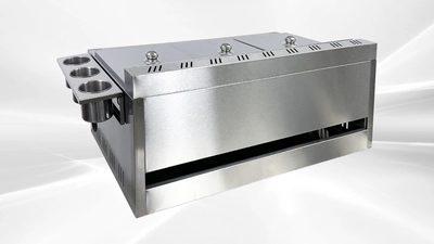 171-0452 10 Gallon 3 Bank Countertop Natural Gas Deep Fryer