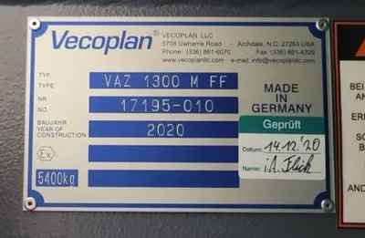 Used 2019 VECOPLAN, LLC VAZ 1300-M-FF Granulators New Jersey US | Perry Equipment #1266934