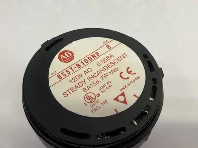 USED ALLEN-BRADLEY SER. B STEADY INCANDESCENT STACK LIGHT BLUE 120VAC