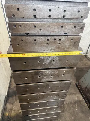 20" WIDE X 80" TALL X 24" DEEP T-SLOTTED ANGLE PLATE SET. STOCK # 0432326