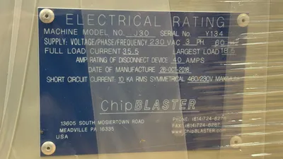 2018 CHIPBLASTER J-30 High Pressure Coolant Systems | Machinery Network (8)