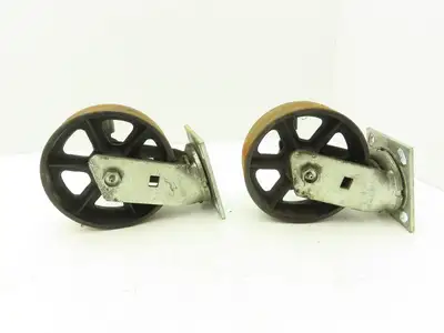 Faultless 6" Caster Wheel Swivel Locking 2" Wide 7-1/2" Height Lot of 2