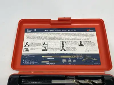 USED RECOIL PRO SERIES HELICAL INSERT THREAD REPAIR KIT, 6-INSERTS, EACH SIZE