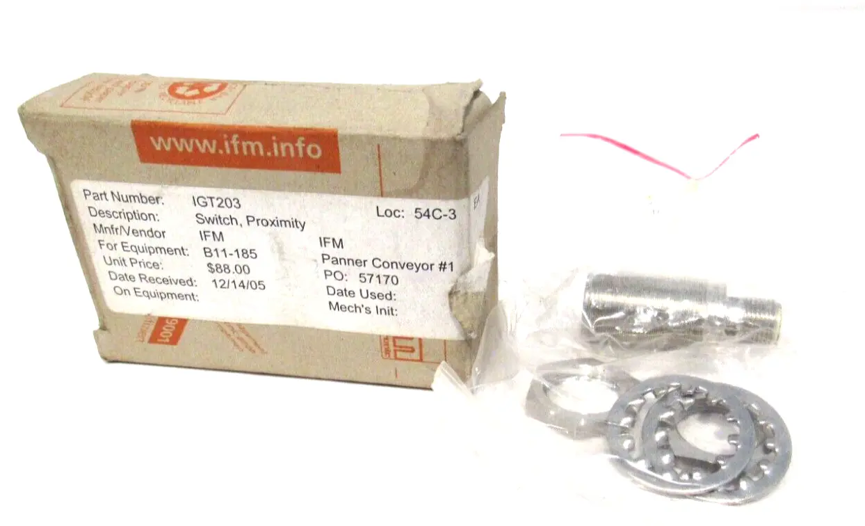 NEW IFM EFECTOR IGT203 PROXIMITY SENSOR