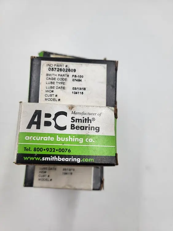 New | in-Stock SMITH BEARING SMITH BEARING ABC (ACCURATE BUSHING CO) 0572602609 / FS-100 Bearings | ND Industrial Surplus #1217123