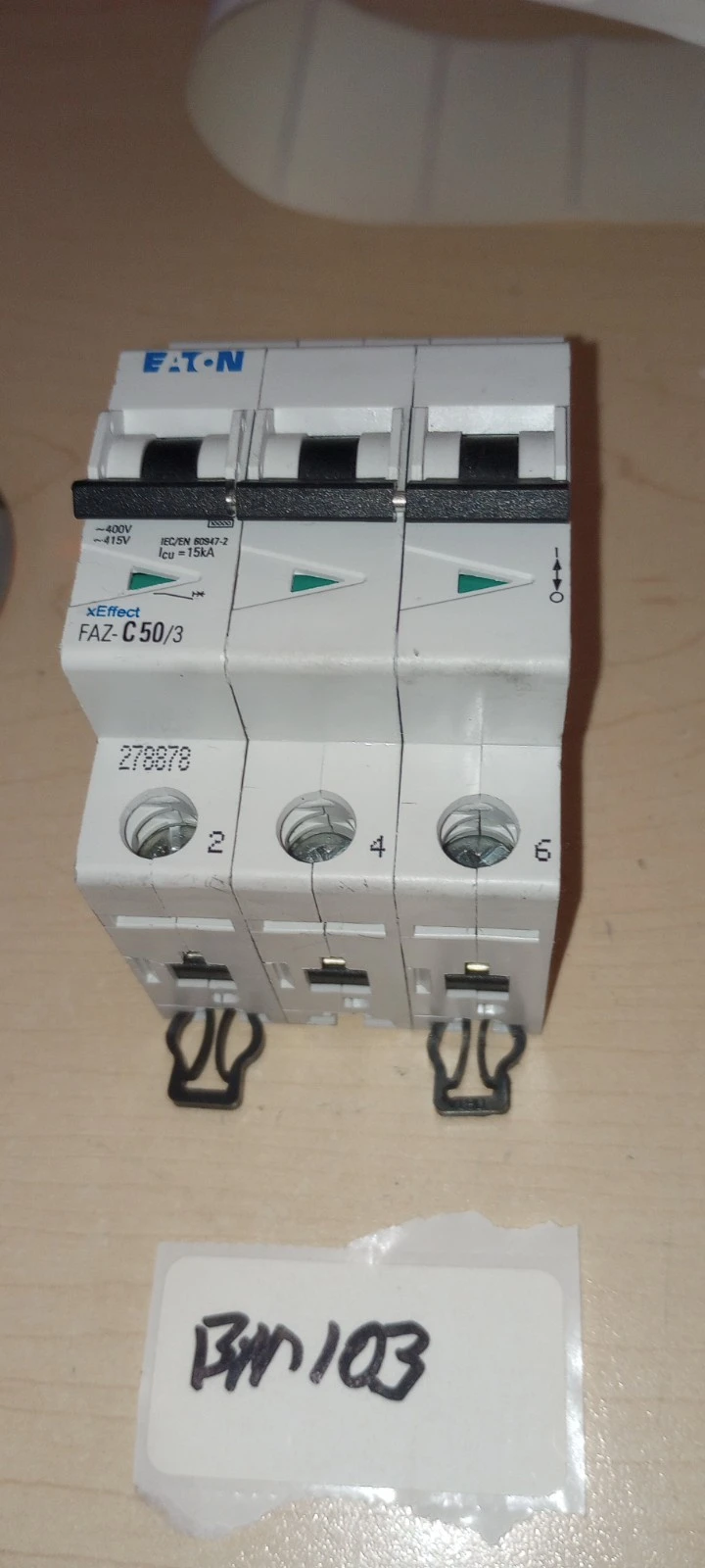 Used Eaton FAZ-C50/3 50A 3 Pole Miniature Circuit Breaker Circuit Breakers Arizona US | ASSET CONVERSION SPECIALISTS, INC. #1271342
