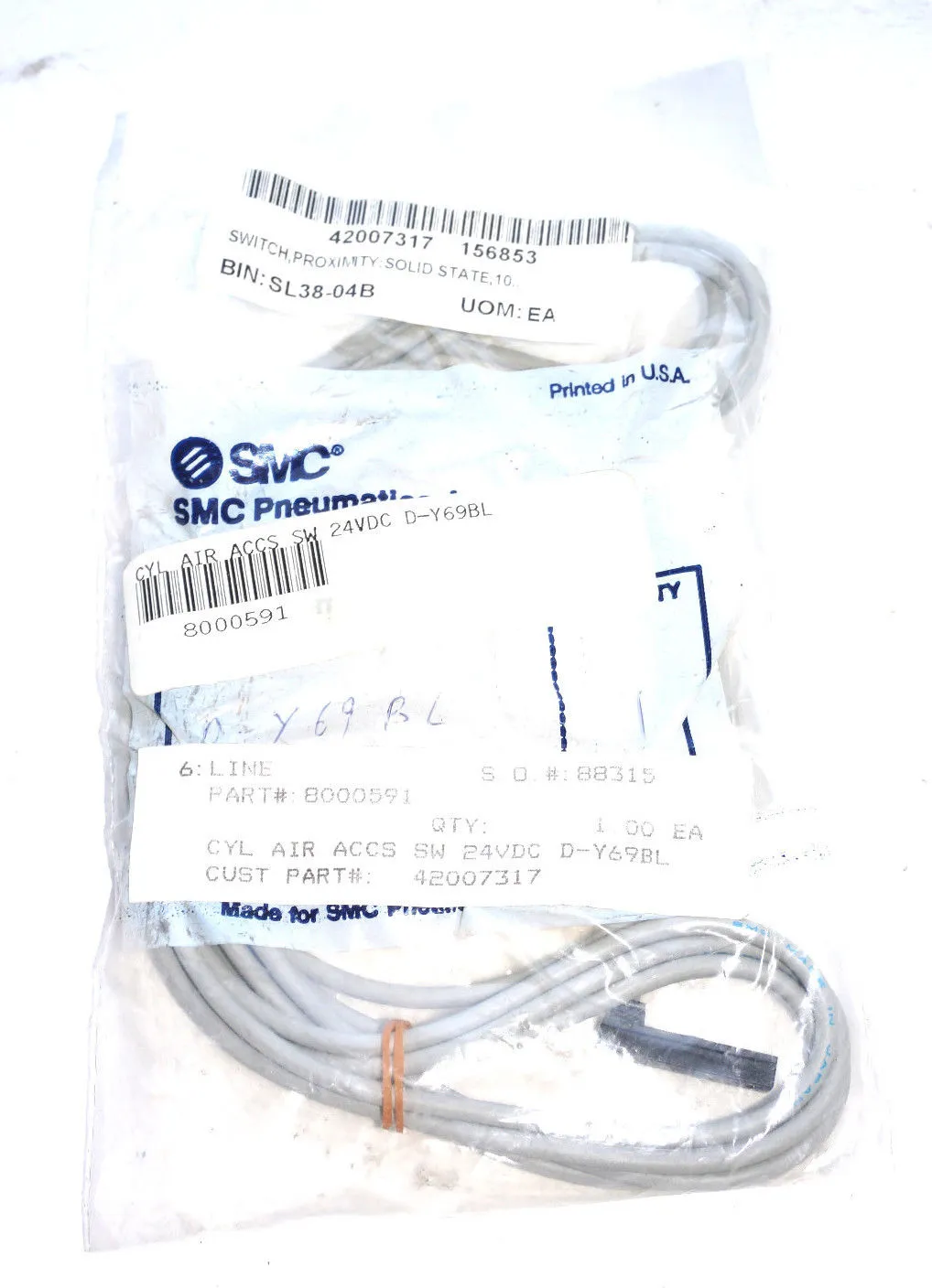 NEW SMC D-Y69BL REED SWITCH DY69BL