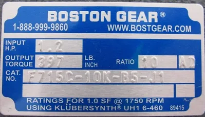NEW BOSTON GEAR F715C-10K-B5-J1 GEAR MOTOR 10:1 3/4HP 90VDC 46606352143-1A