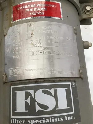 FSI BFCP-12 304 Stainless Steel Cartridge Bag Filter 150 PSI basket