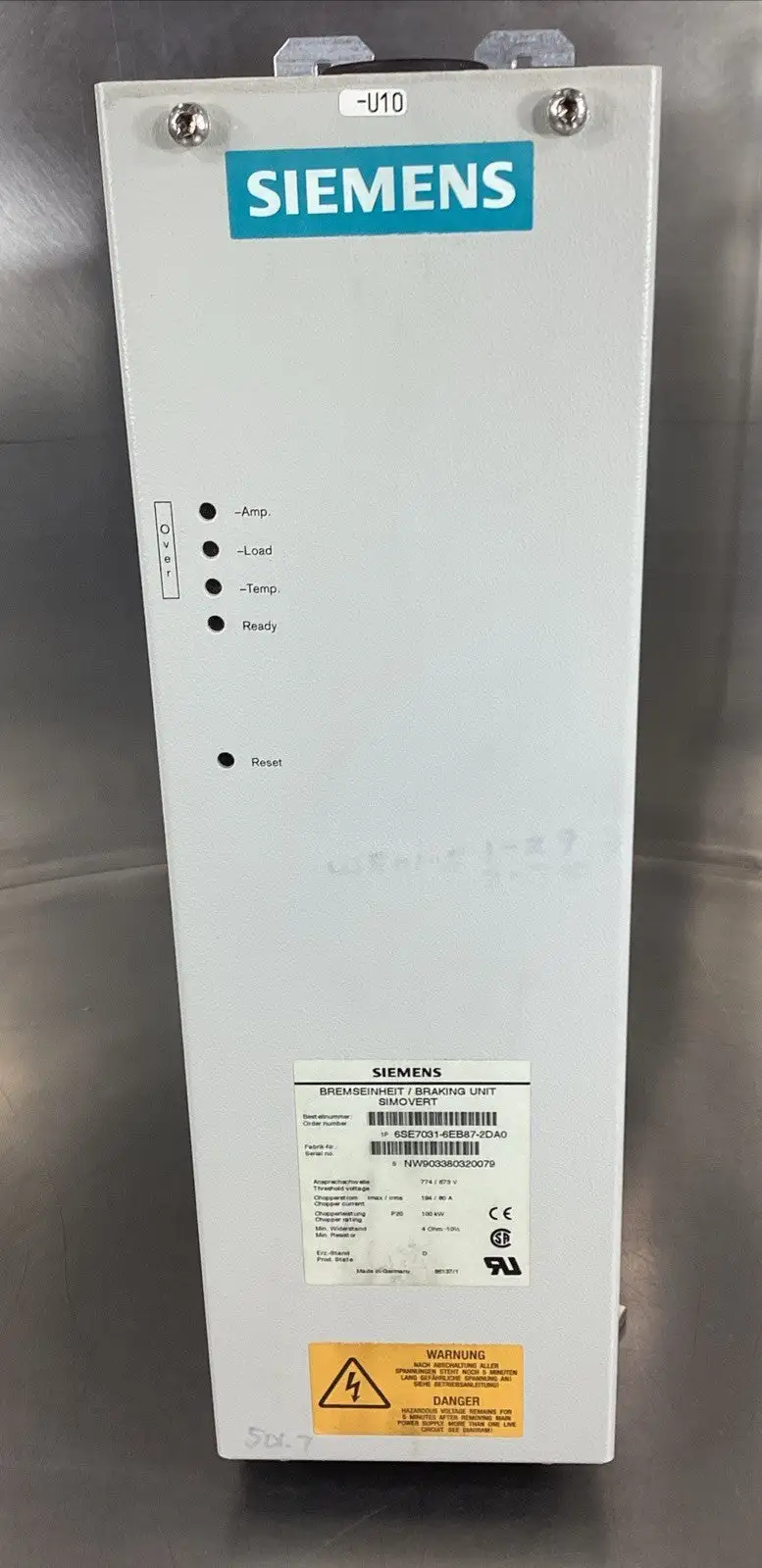 USED Siemens 6SE7031-6EB86-2DA0