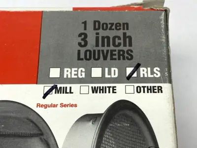 USED MIDGET LOUVER RLS MILL ALUMINUM LOUVER