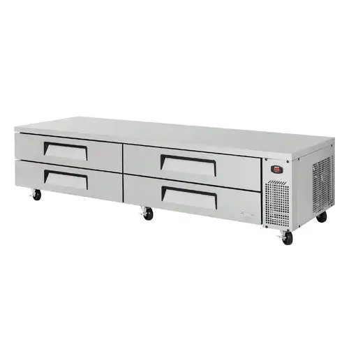 Turbo Air TCBE-96SDR-N 96 3/8" Super Deluxe Chef Base w/ (4) Drawers - 115v