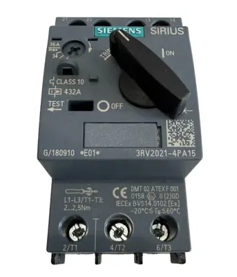 NEW SIEMENS 3RV2021-4PA15 CIRCUIT BREAKER 3RV20214PA15