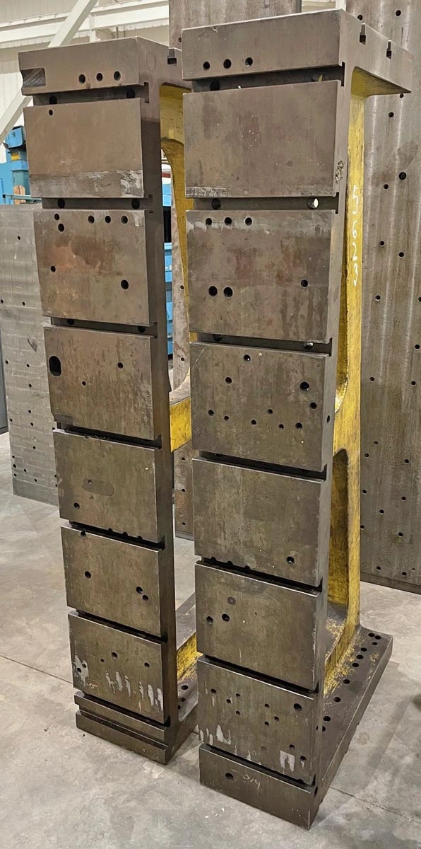 69″ X 12″ CAST IRON T-SLOTTED ANGLE PLATE PAIR
