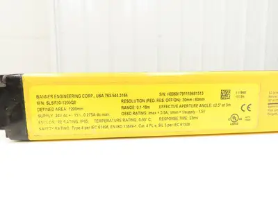 Banner SLSR30-1200Q8 EZ Screen Safety Light Curtain Receiver 1200mm 24VDC