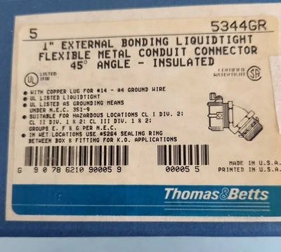 New | in-Stock THOMAS BETTS 5344GR Conduits | J&J Industrial Supply #545728
