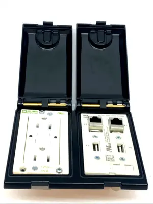 Used MURR ELEKTRONIK RJ45 FRONT PANEL INTERFACE DUPLEX RECEPTACLE Connector Accessories | Maverick Industrial Sales #1105473