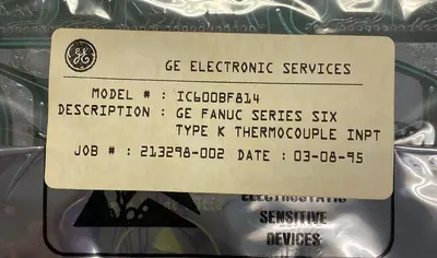 New | in-Stock GE FANUC IC600BF814 Industrial Controls | Surplus Asset Holdings #1220966