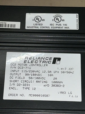 NEW Reliance DC2-71U