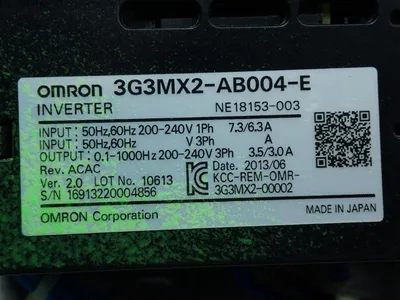 Used OMRON 3G3MX2AB004E Power Inverters | HGR 24 #747777