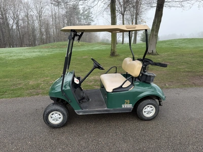 (1) 2015 E-Z-Go golf cart with a Kawasaki gas engine, includes Club Clear club and ball washer, does...