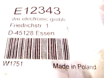 NEW IFM ELECTRONIC E172949 FEMALE CORDSET E12343
