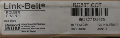 NEW REXNORD RC80T COT ROLLER CHAIN 10FT RC80TCOT