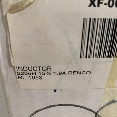 New Renco RL-1953 Inductor 220uH 15% 1.9A (Lot Of 443) Fast Shipping!