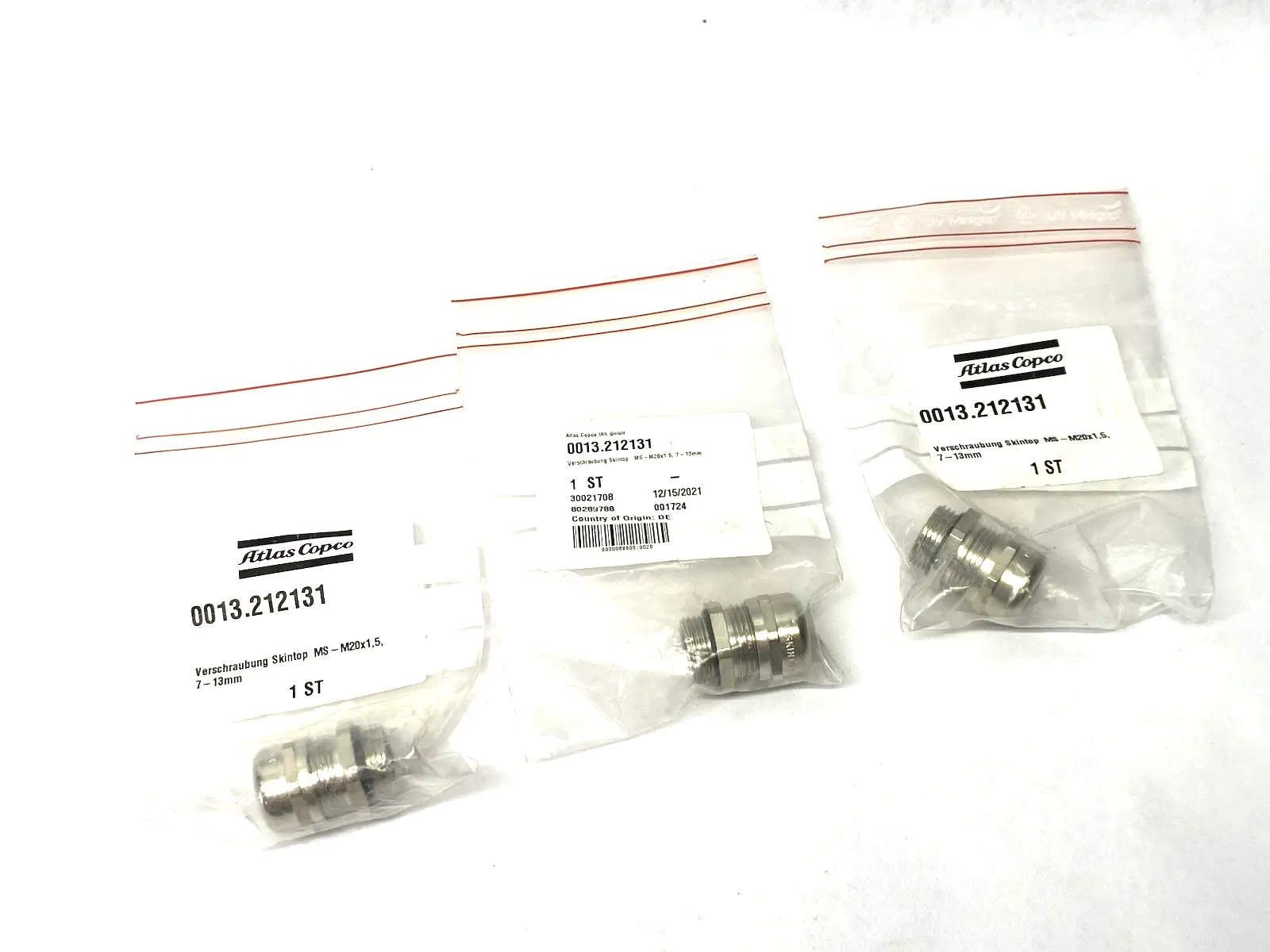 New | in-Stock LAPP Group SKINTOP Cable Gland MS-M20x1,5 7-13mm, 0013.212131 LOT OF 3 Electrical Fittings Michigan US | Maverick Industrial Sales #1391636