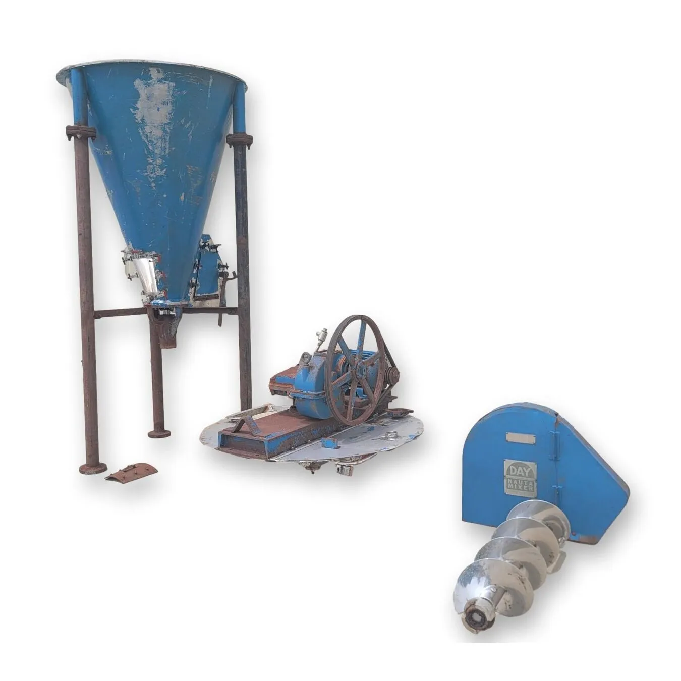 Used J H Day 3HP Nauta Stainless Steel Conical Screw Batch Mixer - 15 cu/ft
