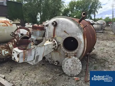 USED 1974 Gunthard 1,600 Gal Gunthard Reactors, 316L S/S, 60/80#