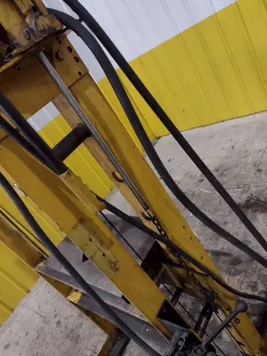 50 TON ENERPAC H-FRAME HYDRAULIC SHOP PRESS: YOBRO #23949