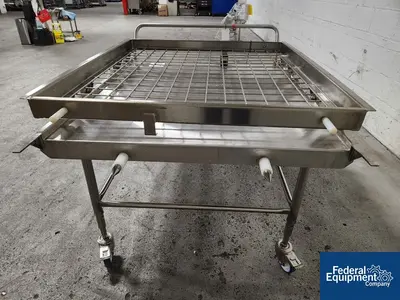 Unknown Stainless Steel Cart, with Roller Rack