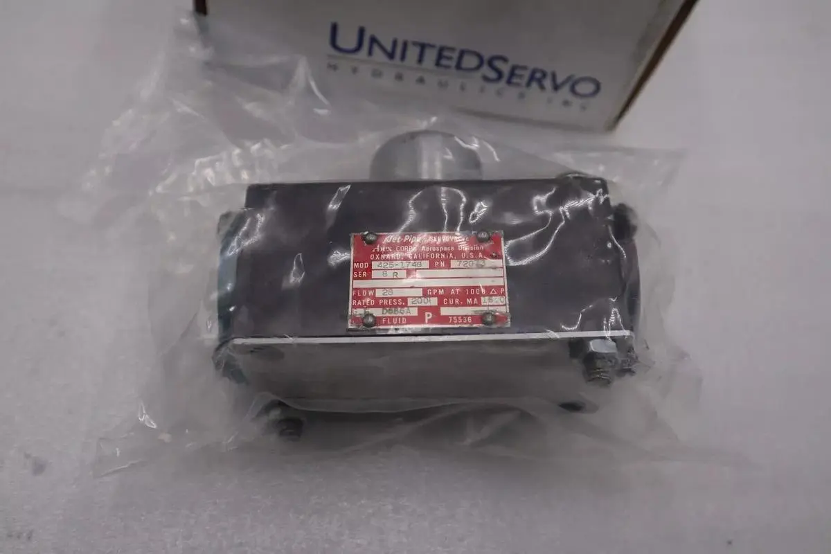 UNITED SERVO PARKER 75250-72073 / 425-1748 NEVER USED SERVO VALVE STOCK G58A