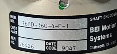 Litton Encoder 76BD360-4-E-1 Shaft Encoder (BIN435)