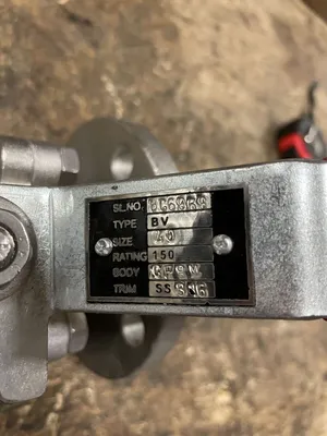 Festo 1-1/2” 316 Stainless Steel Flanged Manual Ball Valve