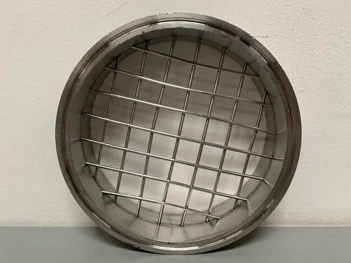 Used STAINLESS STEEL 6.5" BY 2" SANITARY COUPLING W/ MESH Inline Basket Filters California US | Equipment Lab #486923