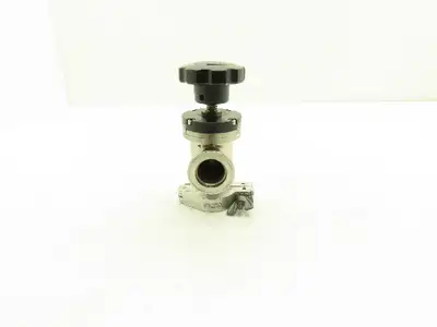 Kurt J Lesker SA0100MVQF Pneumatic Angle Valve Vacuum Isolation 1" Connection