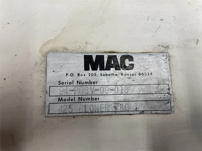 USED MAC 425 BLOWER
