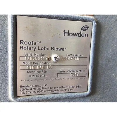 USED HOWDEN ROOTS LLC 616 RAM LB