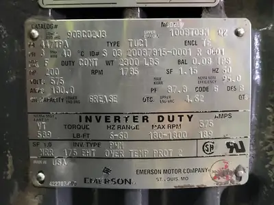 Used EMERSON 100BT03M Motors (misc) British Columbia CA | Lenmark #246659