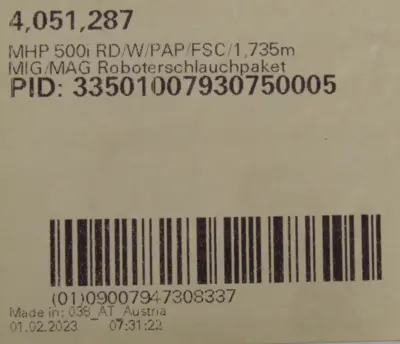 NEW FRONIUS 4-051-287 MIG/MAG ROBOT WELDING MHP 500I RD/W/PAP/FSC/1.735M 4051287