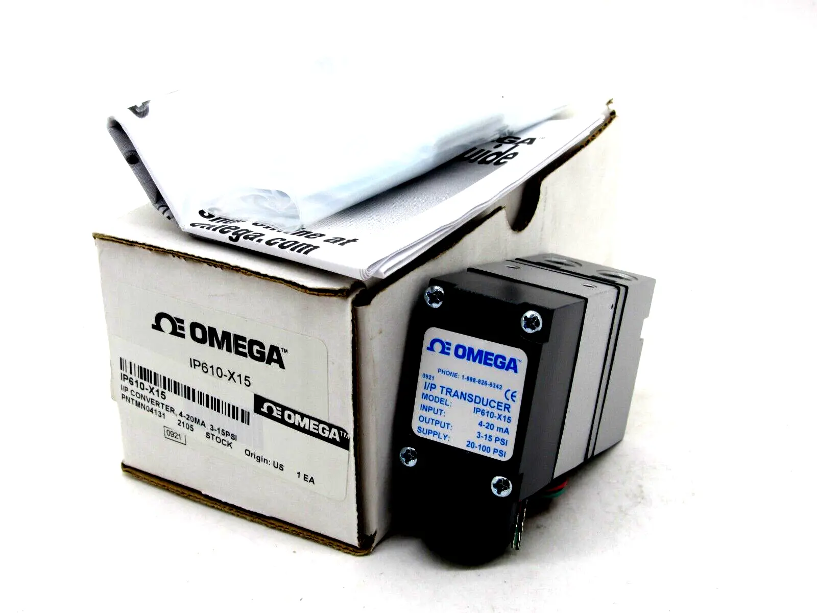 NEW OMEGA IP610-X15 I/P CONVERTER 4-20MA 3-15PSI IP610X15