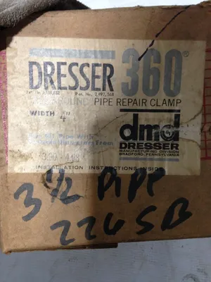 Dresser 360 3-1/2″ X 4″ Pipe Repair Clamp 3.90-4.08″ OD -NIB