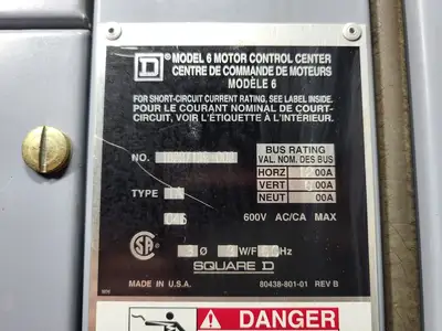 USED SQUARE D MODEL 6
