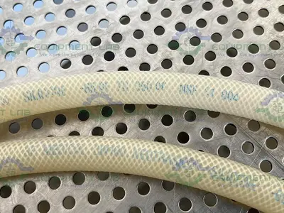 USED SF MEDICAL CW100 NEUTRASIL SILICONE 129" HOSE W/ COMPRESSION FITTING TO THREADED