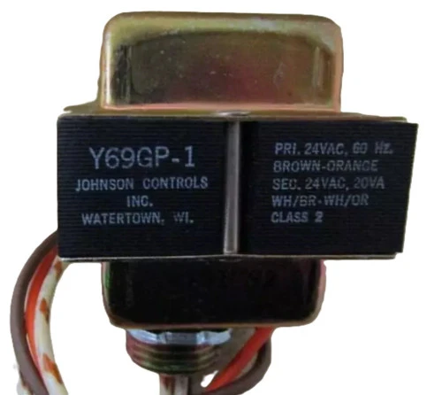 Johnson Controls Y69GP-1 Transformer, Conduit Mount, 24V 60Hz Pri, 24V 20VA Sec [New]