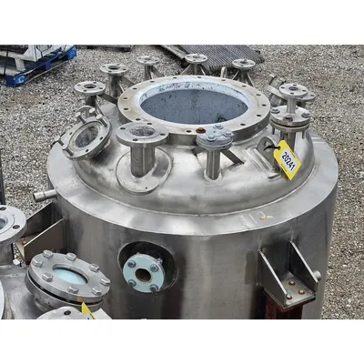 Used 1000L 264 GAL Jacketed Stainless Steel 316L Pressure Rated Mix Tank Reactor