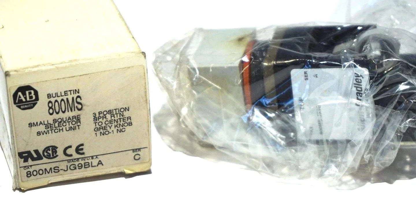 NEW ALLEN BRADLEY 800MS-JG9BLA SELECTOR SWITCH 800MSJG9BLA
